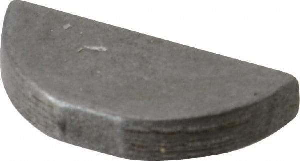 Made in USA - #609 Standard Woodruff Key - 1-1/8" Long x 3/16" Wide, Steel - Benchmark Tooling