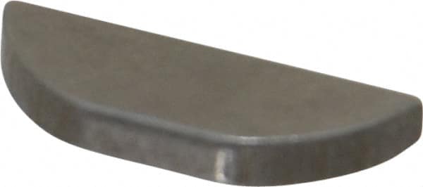 Made in USA - #204 Standard Woodruff Key - 1/2" Long x 1/16" Wide, Alloy Steel - Benchmark Tooling