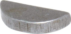 Made in USA - #304 Standard Woodruff Key - 1/2" Long x 3/32" Wide, Alloy Steel - Benchmark Tooling