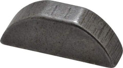 Made in USA - #404 Standard Woodruff Key - 1/2" Long x 1/8" Wide, Alloy Steel - Benchmark Tooling