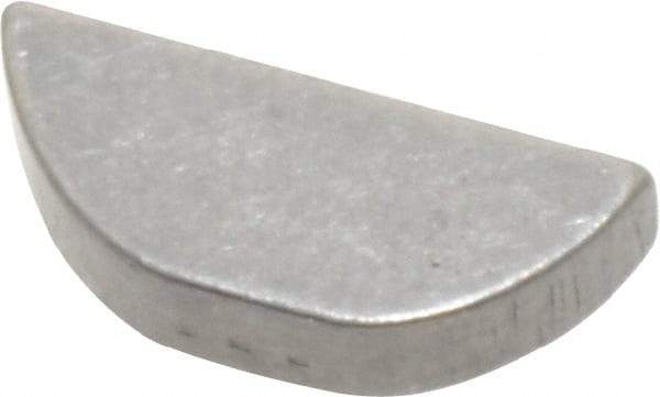 Made in USA - #505 Standard Woodruff Key - 5/8" Long x 5/32" Wide, Alloy Steel - Benchmark Tooling