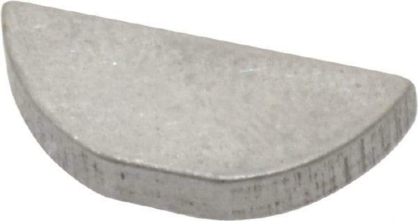 Made in USA - #406 Standard Woodruff Key - 3/4" Long x 1/8" Wide, Alloy Steel - Benchmark Tooling