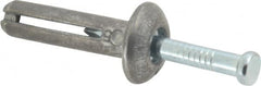 Powers Fasteners - 1/4" Diam, 1/4" Drill, 1" OAL, 1-7/8" Min Embedment Hammer Drive Concrete Anchor - Steel (Drive Pin)/Zamac Alloy (Body), Zinc-Plated Finish, Mushroom Head - Benchmark Tooling