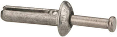 Powers Fasteners - 1/4" Diam, 1/4" Drill, 1" OAL, 7/8" Min Embedment Hammer Drive Concrete Anchor - Stainless Steel (Drive Pin)/Zamac Alloy (Body), Zinc-Plated Finish, Mushroom Head - Benchmark Tooling