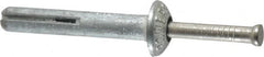 Powers Fasteners - 1/4" Diam, 1/4" Drill, 1-1/2" OAL, 1-1/8" Min Embedment Hammer Drive Concrete Anchor - Stainless Steel (Drive Pin)/Zamac Alloy (Body), Zinc-Plated Finish, Mushroom Head - Benchmark Tooling