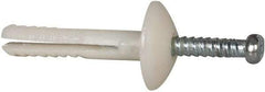 Powers Fasteners - 3/16" Diam, 3/16" Drill, 1" OAL, 5/8" Min Embedment Hammer Drive Concrete Anchor - Nylon (Body)/Steel (Drive Pin), Zinc-Plated Finish, Mushroom Head - Benchmark Tooling