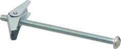 Powers Fasteners - 1/4" Screw, 1/4" Diam, 4" Long, Toggle Bolt Drywall & Hollow Wall Anchor - 5/8" Drill, Zinc Plated, Steel, Grade Zamac 7, Use in Drywall & Wallboard - Benchmark Tooling