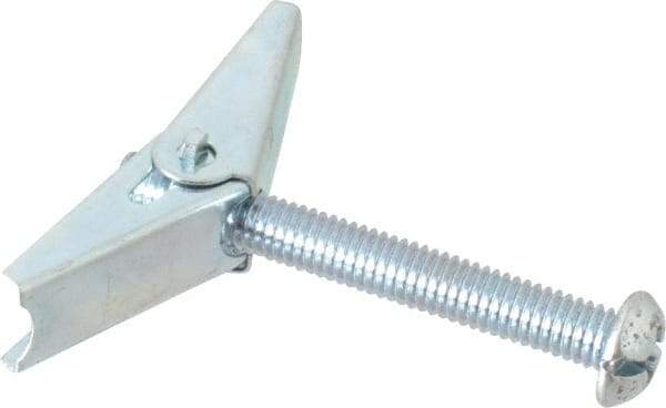 Powers Fasteners - 3/8" Screw, 3/8" Diam, 3" Long, Toggle Bolt Drywall & Hollow Wall Anchor - 7/8" Drill, Zinc Plated, Steel, Grade Zamac 7, Use in Drywall & Wallboard - Benchmark Tooling