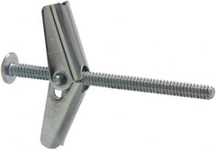 Powers Fasteners - 1/8" Screw, 1/8" Diam, 2" Long, Toggle Bolt Drywall & Hollow Wall Anchor - 3/8" Drill, Zinc Plated, Steel, Grade Zamac 7, Use in Drywall & Wallboard - Benchmark Tooling