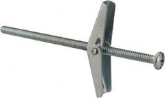 Powers Fasteners - 3/16" Screw, 3/16" Diam, 4" Long, Toggle Bolt Drywall & Hollow Wall Anchor - 1/2" Drill, Zinc Plated, Steel, Grade Zamac 7, Use in Drywall & Wallboard - Benchmark Tooling