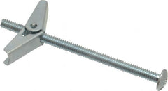 Powers Fasteners - 1/4" Screw, 1/4" Diam, 4" Long, Toggle Bolt Drywall & Hollow Wall Anchor - 5/8" Drill, Zinc Plated, Steel, Grade Zamac 7, Use in Drywall & Wallboard - Benchmark Tooling