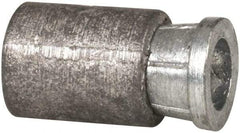 Powers Fasteners - 5/16" Diam, 5/16" Drill, 4-1/2" Min Embedment Caulk-In Concrete Anchor - Lead Alloy (Caulking Sleeve)/Zamac Alloy (Cone), Flat Head - Benchmark Tooling