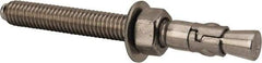 Powers Fasteners - 3/8" Diam, 3/8" Drill, 3-3/4" OAL, 1-5/8" Min Embedment Wedge Expansion Concrete Anchor - 304 Stainless Steel, Hex Nut Head, Hex Drive, 2-5/8" Thread Length - Benchmark Tooling