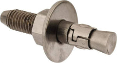 Powers Fasteners - 5/8" Diam, 5/8" Drill, 3-1/2" OAL, Wedge Expansion Concrete Anchor - 304 Stainless Steel, Hex Nut Head, Hex Drive, 2" Thread Length - Benchmark Tooling