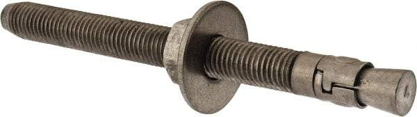 Powers Fasteners - 3/4" Diam, 3/4" Drill, 8-1/2" OAL, 1-1/8" Min Embedment Wedge Expansion Concrete Anchor - 304 Stainless Steel, Hex Nut Head, Hex Drive, 6-5/8" Thread Length - Benchmark Tooling