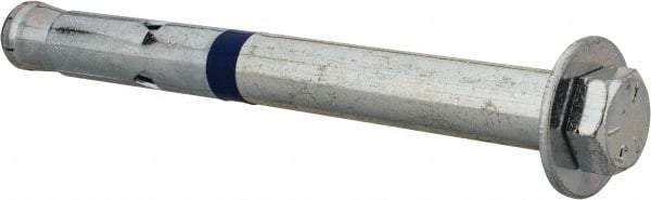 Powers Fasteners - 1/2" Diam, 1/2" Drill, 2-3/4" OAL, Split-Drive Concrete Anchor - Grade 8.2 Steel, Zinc-Plated Finish, Mushroom Head - Benchmark Tooling