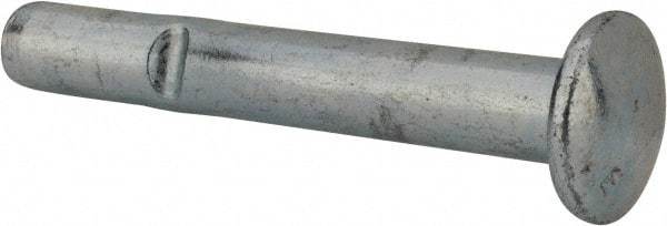 Powers Fasteners - 1/2" Diam, 1/2" Drill, 3-1/2" OAL, Split-Drive Concrete Anchor - Grade 8.2 Steel, Zinc-Plated Finish, Mushroom Head - Benchmark Tooling