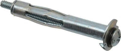 Powers Fasteners - 1/8" Screw, 5/16" Diam, 2-1/4" Long, 5/8 to 1" Thick, Sleeve Drywall & Hollow Wall Anchor - 5/16" Drill, Zinc Plated, Steel, Grade 5, Use in Concrete, & Masonry, Drywall, Plywood & Wallboard - Benchmark Tooling