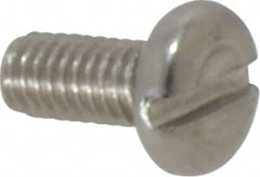 Value Collection - M3x0.50 Metric Coarse, 6mm Length Under Head Slotted Drive Machine Screw - Pan Head, Grade 18-8 Stainless Steel, Uncoated, Without Washer - Benchmark Tooling