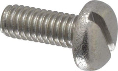 Value Collection - M4x0.70 Metric Coarse, 10mm Length Under Head Slotted Drive Machine Screw - Pan Head, Grade 18-8 Stainless Steel, Uncoated, Without Washer - Benchmark Tooling