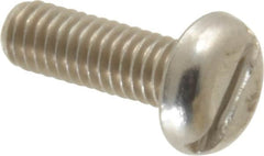 Value Collection - M4x0.70 Metric Coarse, 12mm Length Under Head Slotted Drive Machine Screw - Pan Head, Grade 18-8 Stainless Steel, Uncoated, Without Washer - Benchmark Tooling