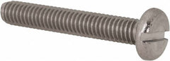 Value Collection - M4x0.70 Metric Coarse, 25mm Length Under Head Slotted Drive Machine Screw - Pan Head, Grade 18-8 Stainless Steel, Uncoated, Without Washer - Benchmark Tooling