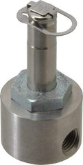 Parker - 1/4" Port, Two Way, Piloted Diaphragm, Stainless Steel Solenoid Valve - Normally Closed, 110 Max PSI, PTFE Seal - Benchmark Tooling