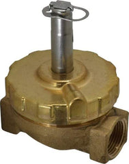 Parker - 3/4" Port, Two Way, Piloted Diaphragm, Brass Solenoid Valve - Normally Closed, 50 Max PSI, EPDM Seal - Benchmark Tooling