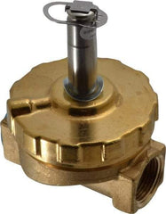 Parker - 3/4" Port, Two Way, Piloted Diaphragm, Brass Solenoid Valve - Normally Closed, 125 Max PSI, PTFE Seal - Benchmark Tooling