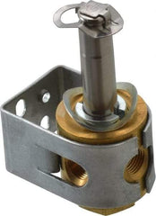 Parker - 1/8" Port, Three Way, Direct Acting, Brass Solenoid Valve - Normally Closed, 100 Max PSI, NBR Seal - Benchmark Tooling
