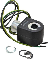 Parker - 12 Volt, 18 Coil Lead Length, Class F, Solenoid Coil - 11.5 Watt, NEMA 4X Enclosure, Use with Parker Skinner Gold Ring Series Valves - Benchmark Tooling