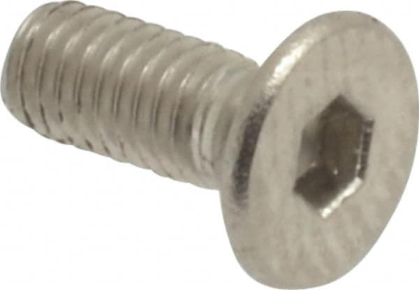Value Collection - M3x0.50 Metric Coarse Hex Socket Drive, 90° Flat Screw - Grade 18-8 Stainless Steel, Fully Threaded, 8mm OAL - Benchmark Tooling