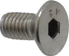 Value Collection - M5x0.80 Metric Coarse Hex Socket Drive, 90° Flat Screw - Grade 18-8 Stainless Steel, Fully Threaded, 10mm OAL - Benchmark Tooling