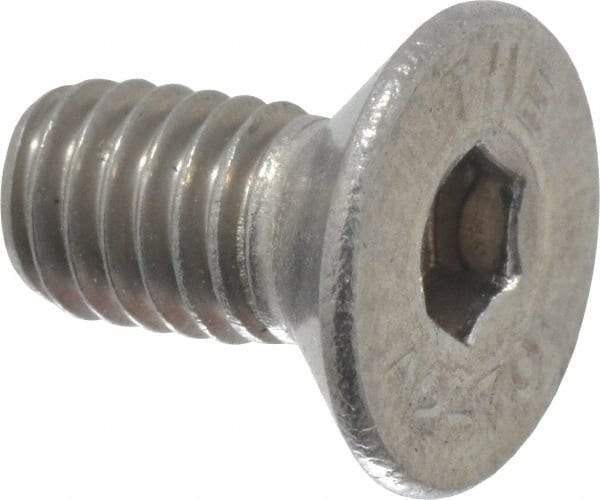 Value Collection - M6x1.00 Metric Coarse Hex Socket Drive, 90° Flat Screw - Grade 18-8 Stainless Steel, Fully Threaded, 12mm OAL - Benchmark Tooling