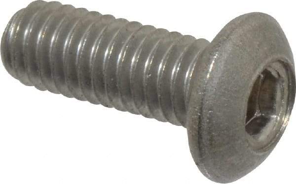 Value Collection - M3x0.50 Metric Coarse Hex Socket Drive, Button Screw - Grade 18-8 Stainless Steel, Fully Threaded, 8mm Length Under Head - Benchmark Tooling