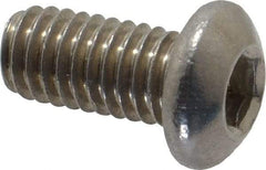 Value Collection - M6x1.00 Metric Coarse Hex Socket Drive, Button Screw - Grade 18-8 Stainless Steel, Fully Threaded, 12mm Length Under Head - Benchmark Tooling