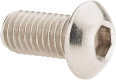 Value Collection - M8x1.25 Metric Coarse Hex Socket Drive, Button Screw - Grade 18-8 Stainless Steel, Fully Threaded, 16mm Length Under Head - Benchmark Tooling