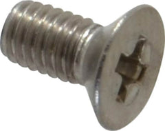 Value Collection - M3x0.50 Metric Coarse, 6mm OAL Phillips Drive Machine Screw - Flat Head, Grade 18-8 Stainless Steel, Uncoated, Without Washer - Benchmark Tooling