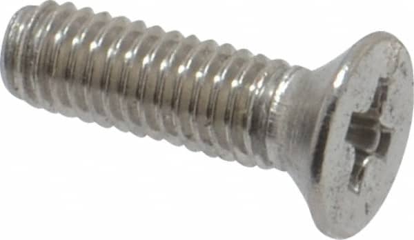 Value Collection - M3x0.50 Metric Coarse, 10mm OAL Phillips Drive Machine Screw - Flat Head, Grade 18-8 Stainless Steel, Uncoated, Without Washer - Benchmark Tooling