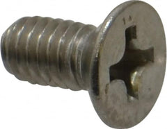 Value Collection - M4x0.70 Metric Coarse, 8mm OAL Phillips Drive Machine Screw - Flat Head, Grade 18-8 Stainless Steel, Uncoated, Without Washer - Benchmark Tooling