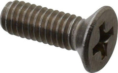 Value Collection - M4x0.70 Metric Coarse, 12mm OAL Phillips Drive Machine Screw - Flat Head, Grade 18-8 Stainless Steel, Uncoated, Without Washer - Benchmark Tooling