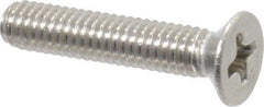 Value Collection - M4x0.70 Metric Coarse, 20mm OAL Phillips Drive Machine Screw - Flat Head, Grade 18-8 Stainless Steel, Uncoated, Without Washer - Benchmark Tooling
