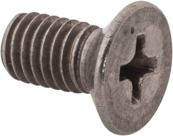 Value Collection - M5x0.80 Metric Coarse, 10mm OAL Phillips Drive Machine Screw - Flat Head, Grade 18-8 Stainless Steel, Uncoated, Without Washer - Benchmark Tooling