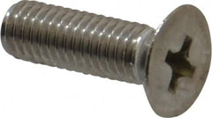 Value Collection - M5x0.80 Metric Coarse, 16mm OAL Phillips Drive Machine Screw - Flat Head, Grade 18-8 Stainless Steel, Uncoated, Without Washer - Benchmark Tooling