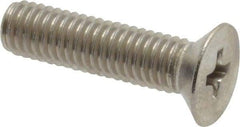 Value Collection - M5x0.80 Metric Coarse, 20mm OAL Phillips Drive Machine Screw - Flat Head, Grade 18-8 Stainless Steel, Uncoated, Without Washer - Benchmark Tooling