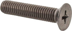 Value Collection - M5x0.80 Metric Coarse, 25mm OAL Phillips Drive Machine Screw - Flat Head, Grade 18-8 Stainless Steel, Uncoated, Without Washer - Benchmark Tooling
