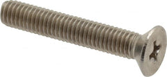 Value Collection - M5x0.80 Metric Coarse, 30mm OAL Phillips Drive Machine Screw - Flat Head, Grade 18-8 Stainless Steel, Uncoated, Without Washer - Benchmark Tooling