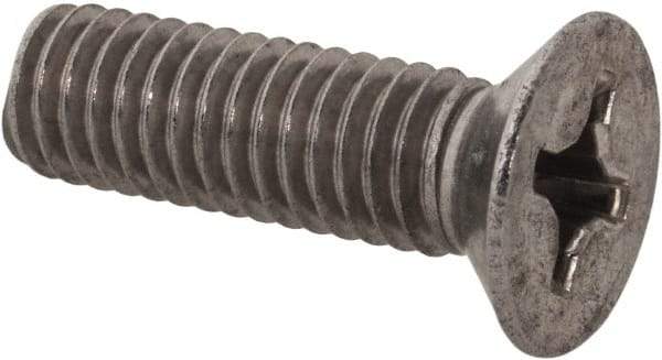 Value Collection - M6x1.00 Metric Coarse, 20mm OAL Phillips Drive Machine Screw - Flat Head, Grade 18-8 Stainless Steel, Uncoated, Without Washer - Benchmark Tooling