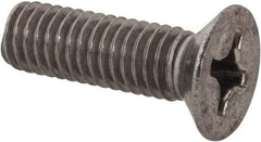 Value Collection - M6x1.00 Metric Coarse, 20mm OAL Phillips Drive Machine Screw - Flat Head, Grade 18-8 Stainless Steel, Uncoated, Without Washer - Benchmark Tooling