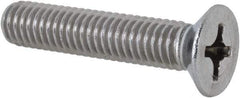 Value Collection - M6x1.00 Metric Coarse, 30mm OAL Phillips Drive Machine Screw - Flat Head, Grade 18-8 Stainless Steel, Uncoated, Without Washer - Benchmark Tooling